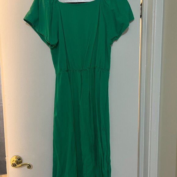 Vero Moda Linen Dress, Green, Size Large - Picture 4 of 8